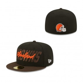 Men's Cleveland Browns New Era Black Brown 2022 NFL Draft On Stage 59FIFTY Fitted Hat