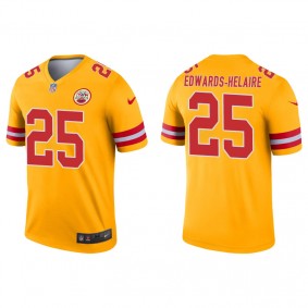 Men's Kansas City Chiefs Clyde Edwards-Helaire Gold Inverted Legend Jersey