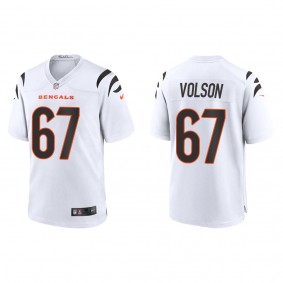 Men's Cincinnati Bengals Cordell Volson White 2022 NFL Draft Game Jersey