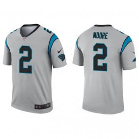 Men's Carolina Panthers D.J. Moore Silver Inverted Legend Jersey