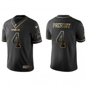 Men's Dallas Cowboys Dak Prescott Black Golden Edition Jersey