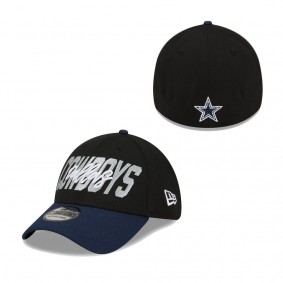 Men's Dallas Cowboys New Era Black Navy 2022 NFL Draft 39THIRTY Flex Hat