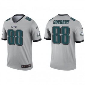 Men's Philadelphia Eagles Dallas Goedert Silver Inverted Legend Jersey