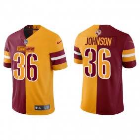 Men's Washington Commanders Danny Johnson Burgundy Gold Split  Jersey