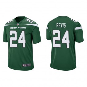 Men's New York Jets Darrelle Revis Green Game Jersey