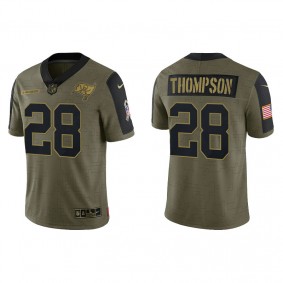 Men's Tampa Bay Buccaneers Darwin Thompson Olive 2021 Salute To Service Jersey