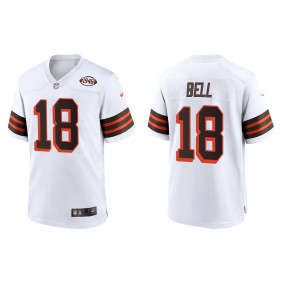 Men's Cleveland Browns David Bell White 2022 NFL Draft 1946 Collection Game Jersey