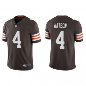 Men's Cleveland Browns Deshaun Watson Brown Vapor Limited Jersey