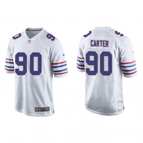 Men's DeWayne Carter Buffalo Bills White Alternate Game Jersey