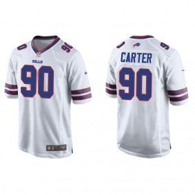 Men's DeWayne Carter Buffalo Bills White Game Jersey