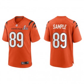 Men's Cincinnati Bengals Drew Sample Orange Super Bowl LVI Game Jersey