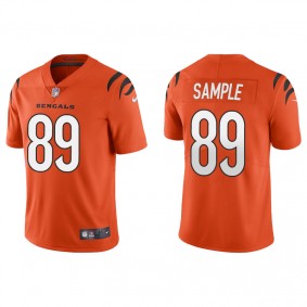 Men's Cincinnati Bengals Drew Sample Orange Vapor Limited Jersey