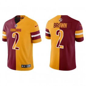 Men's Washington Commanders Dyami Brown Burgundy Gold Split  Jersey