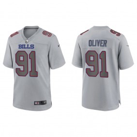 Men's Ed Oliver Buffalo Bills Gray Atmosphere Fashion Game Jersey