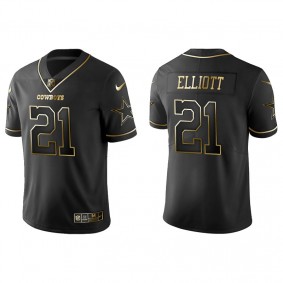 Men's Dallas Cowboys Ezekiel Elliott Black Golden Edition Jersey
