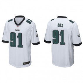 Men's Philadelphia Eagles Fletcher Cox White Game Jersey