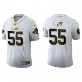 Men's Kansas City Chiefs Frank Clark White Golden Edition Jersey