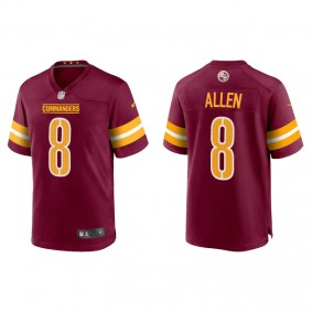 Men's Kyle Allen Washington Commanders Burgundy Game  Jersey