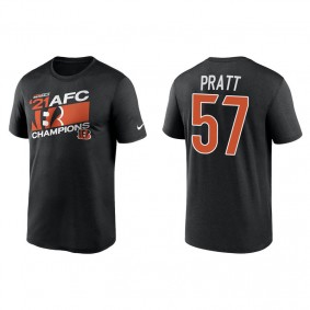 Men's Cincinnati Bengals Germaine Pratt Black 2021 AFC Champions Iconic T-Shirt