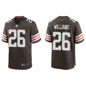Men's Cleveland Browns Greedy Williams Brown Game Jersey