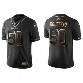 Men's Buffalo Bills Gregory Rousseau Black Golden Edition Jersey