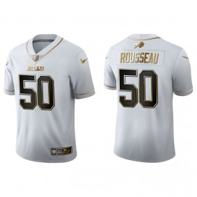 Men's Buffalo Bills Gregory Rousseau White Golden Edition Jersey