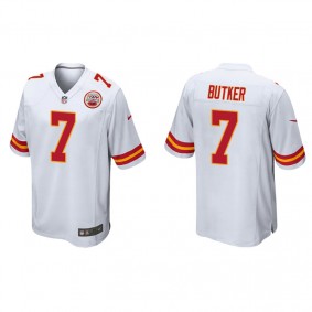 Men's Kansas City Chiefs Harrison Butker White Game Jersey