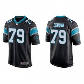 Men's Carolina Panthers Ikem Ekwonu Black 2022 NFL Draft Game Jersey