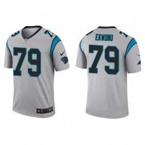 Men's Carolina Panthers Ikem Ekwonu Silver 2022 NFL Draft Inverted Legend Jersey