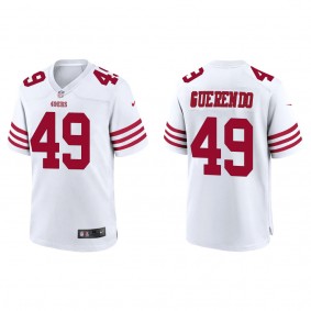 Men's Isaac Guerendo San Francisco 49ers White Game Jersey