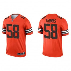 Men's Cleveland Browns Isaiah Thomas Orange Inverted Legend Jersey