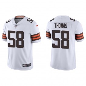 Men's Cleveland Browns Isaiah Thomas White Vapor Limited Jersey