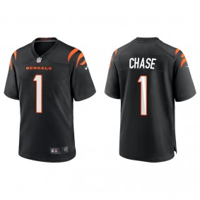 Men's Cincinnati Bengals Ja'Marr Chase Black Game Jersey