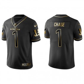 Men's Cincinnati Bengals Ja'Marr Chase Black Golden Edition Jersey