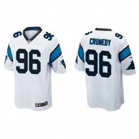 Men's Jaden Crumedy Carolina Panthers White Game Jersey