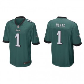 Men's Philadelphia Eagles Jalen Hurts Green Game Jersey