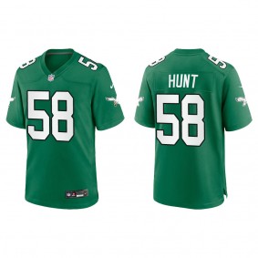 Men's Jalyx Hunt Philadelphia Eagles Kelly Green Alternate Game Jersey