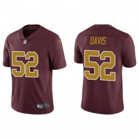 Men's Washington Football Team Jamin Davis Burgundy Alternate Vapor Limited Jersey