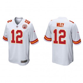 Men's Jared Wiley Kansas City Chiefs White Game Jersey