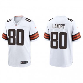 Men's Cleveland Browns Jarvis Landry White Game Jersey