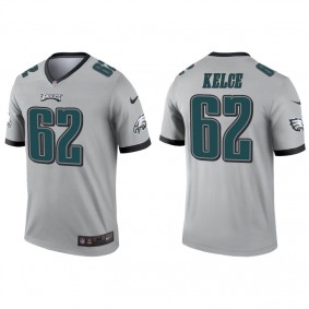 Men's Philadelphia Eagles Jason Kelce Silver Inverted Legend Jersey