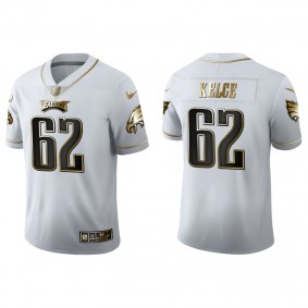 Men's Philadelphia Eagles Jason Kelce White Golden Edition Jersey