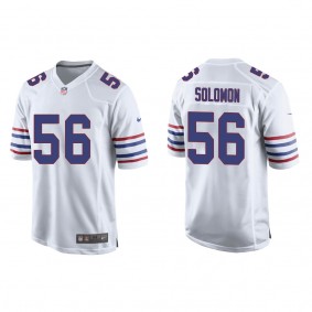 Men's Javon Solomon Buffalo Bills White Alternate Game Jersey