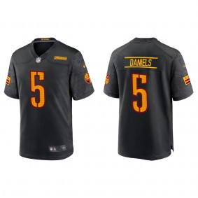 Men's Jayden Daniels Washington Commanders Black Alternate Game Jersey