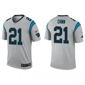 Men's Carolina Panthers Jeremy Chinn Silver Inverted Legend Jersey