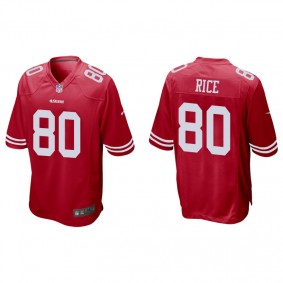 Men's San Francisco 49ers Jerry Rice Scarlet Game Jersey