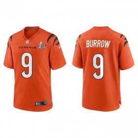 Men's Cincinnati Bengals Joe Burrow Orange Super Bowl LVI Game Jersey