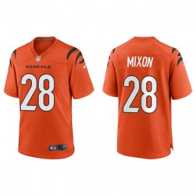 Men's Cincinnati Bengals Joe Mixon Orange Game Jersey