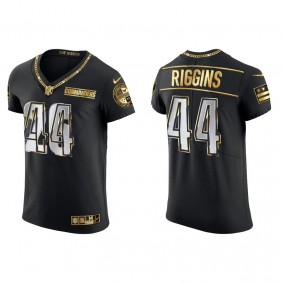 Men's Washington Commanders John Riggins Black Golden Edition Elite Jersey