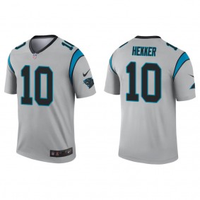 Men's Carolina Panthers Johnny Hekker Silver Inverted Legend Jersey